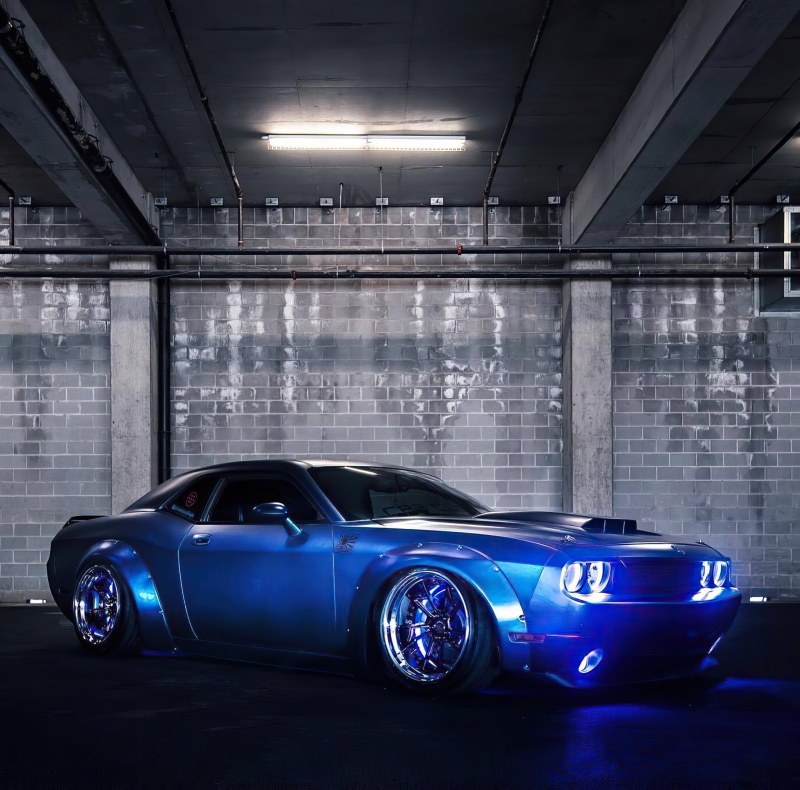 Dodge Challenger Headlight Halo Kit - ORACLE Lighting - LED Projector - Blue - `08-`14